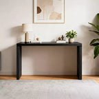 Karl Home Tavolo Consolle Lungo Stretto Nero Moderno in Legno da 58'' per Divano, per Soggiorno