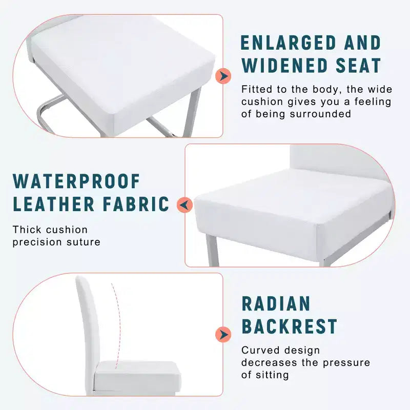 MAYEERTY Set di 4 Sedie da Pranzo Spesse con Comfort Ergonomico per Casa e Ufficio