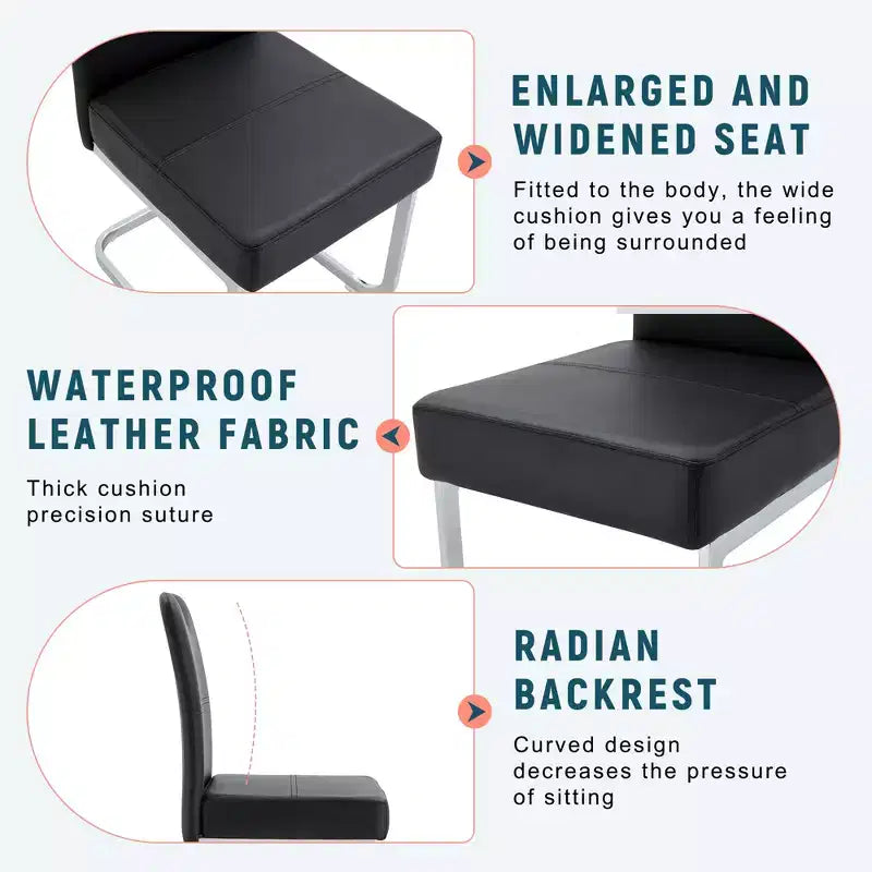 MAYEERTY Set di 4 Sedie da Pranzo Spesse con Comfort Ergonomico per Casa e Ufficio