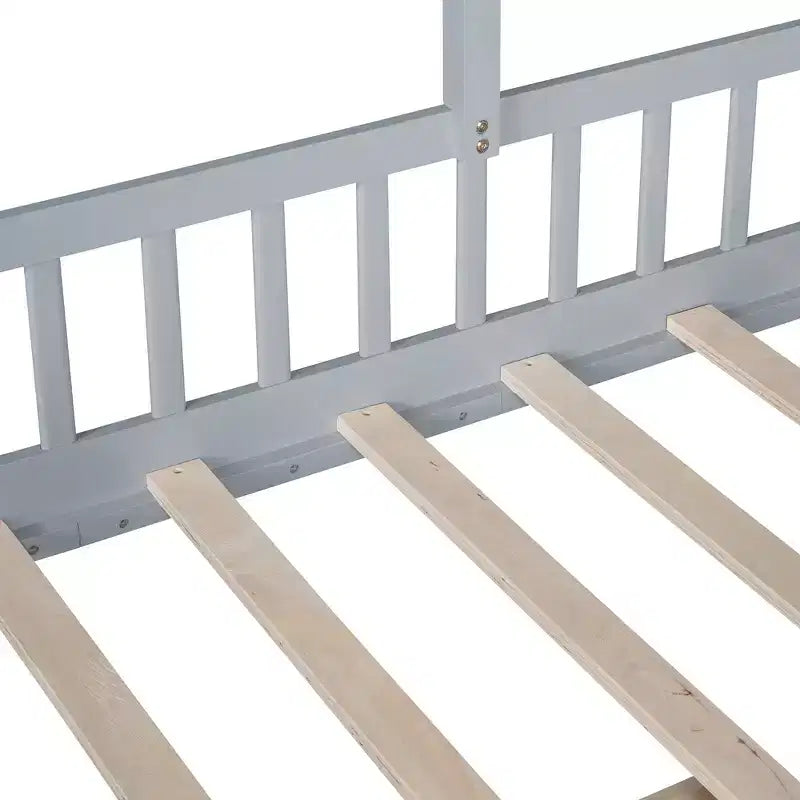 Telaio letto a casetta Whisen, per bambini, con divano, due cassetti e ripiano portaoggetti