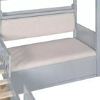 Telaio letto a casetta Whisen, per bambini, con divano, due cassetti e ripiano portaoggetti
