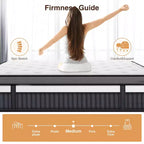 Materasso Queen da 14 pollici, materasso ibrido in memory foam con gel in scatola, supporto a molle insacchettate con isolamento del movimento e sollievo dalla pressione, rigidità media, CertiPUR-US