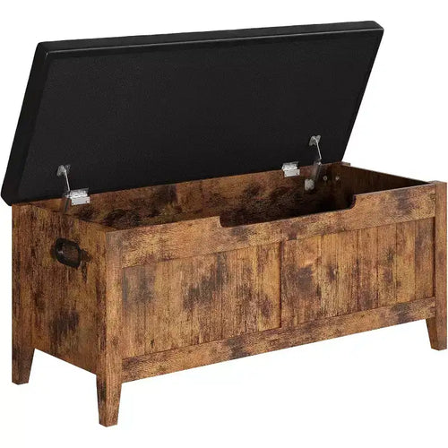 39.4 Storage Benches Entryway Bench with Cushion, 2 Safety Hinges, Storage Trunk, Shoe Bench Storage Chest for Entryway, Living Room, Bedroom