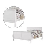 Letto a slitta Royal Hamton, design full size, con gambe eleganti, bianco