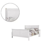 Letto a slitta Royal Hamton, design full size, con gambe eleganti, bianco