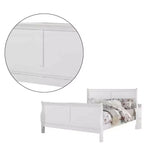 Letto a slitta Royal Hamton, design full size, con gambe eleganti, bianco