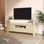 Mobile TV da 63 pollici con ante e armadietto, mobile TV in stile rustico, mobile TV per televisori fino a 70 pollici, consolle TV per soggiorno, camera da letto