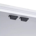 GDFStudio Clara Mobile Contenitore Alto da Bagno Moderno in Legno con Doppie Ante, Ripiano Regolabile e 2 Cassetti