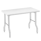 Tavolo pieghevole in acciaio inossidabile Acekool, banco da lavoro portatile resistente, nessun assemblaggio, per cucina, lavanderia, campeggio, garage