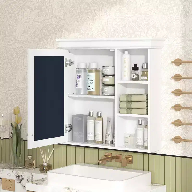 CASAINC Armadietto a Specchio da 30'' x 28'' a Parete con Specchio e Organizer