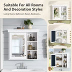CASAINC Armadietto a Specchio da 30'' x 28'' a Parete con Specchio e Organizer