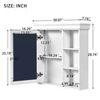 CASAINC Armadietto a Specchio da 30'' x 28'' a Parete con Specchio e Organizer