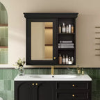 CASAINC 30'' x 28'' Wall Mounted Medicine Cabinet with Mirror & Storage Organizer