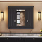 CASAINC Wall-Mounted Bathroom Cabinet with Mirror and 4 Shelves, Space-Saving Bathroom Organizer