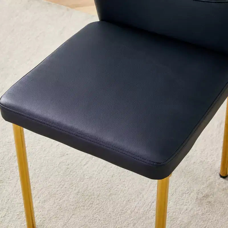 Panca moderna da pranzo MAYEERTY in lino trapuntato, con gambe in legno di caucciù nere