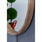 Specchio da parete rotondo in legno da 71 cm
