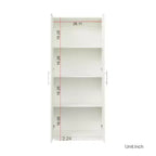 Armadio alto a 2 ante, mobile contenitore contemporaneo con ripiani, armadio e mobile freestanding per camera da letto