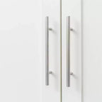 Armadio alto a 2 ante, mobile contenitore contemporaneo con ripiani, armadio e mobile freestanding per camera da letto