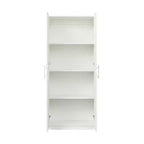 Armadio alto a 2 ante, mobile contenitore contemporaneo con ripiani, armadio e mobile freestanding per camera da letto