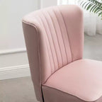 Poltrona d'accento TUYOHW in velluto, poltrona imbottita con cuciture, gambe in legno di gomma, sedile imbottito in schiuma spessa, poltrona lounge per soggiorno, camera da letto