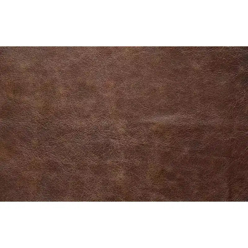 Panca ottomana rettangolare moderna contemporanea Mira, larghezza 56 pollici, in vera pelle marrone