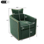 Christopher Knight Home Rena Poltrona Girevole Accent con Rivestimento in Bouclé e Struttura in Ferro Moderno a 360°