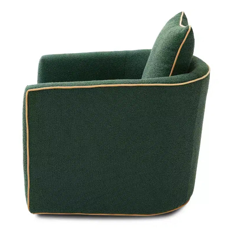 Christopher Knight Home Rena Poltrona Girevole Accent con Rivestimento in Bouclé e Struttura in Ferro Moderno a 360°