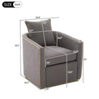 Christopher Knight Home Rena Poltrona Girevole Accent con Rivestimento in Bouclé e Struttura in Ferro Moderno a 360°