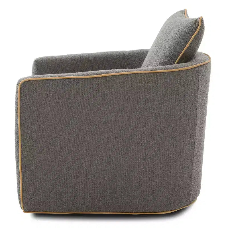 Christopher Knight Home Rena Poltrona Girevole Accent con Rivestimento in Bouclé e Struttura in Ferro Moderno a 360°