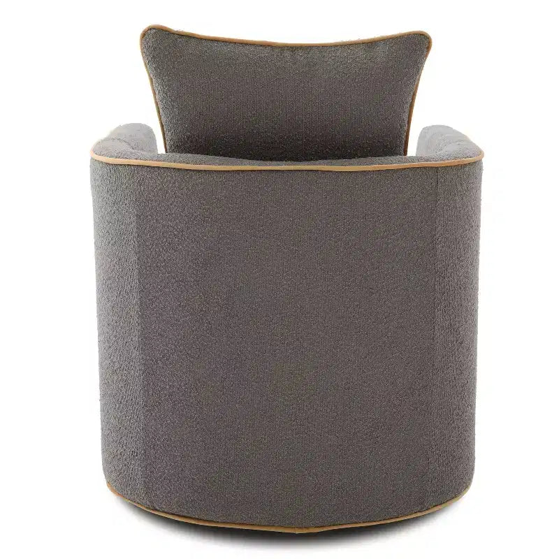 Christopher Knight Home Rena Poltrona Girevole Accent con Rivestimento in Bouclé e Struttura in Ferro Moderno a 360°