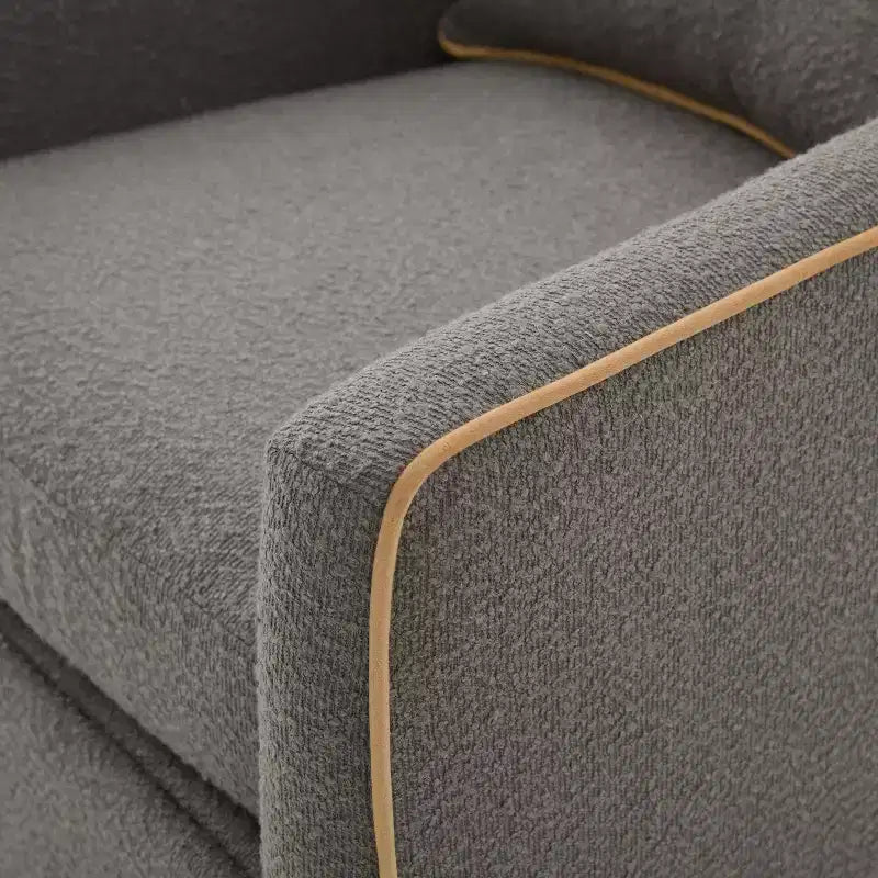 Christopher Knight Home Rena Poltrona Girevole Accent con Rivestimento in Bouclé e Struttura in Ferro Moderno a 360°