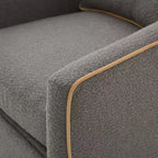 Christopher Knight Home Rena Poltrona Girevole Accent con Rivestimento in Bouclé e Struttura in Ferro Moderno a 360°