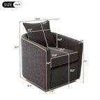 Christopher Knight Home Rena Poltrona Girevole Accent con Rivestimento in Bouclé e Struttura in Ferro Moderno a 360°