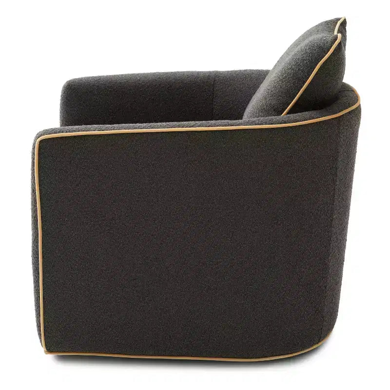 Christopher Knight Home Rena Poltrona Girevole Accent con Rivestimento in Bouclé e Struttura in Ferro Moderno a 360°