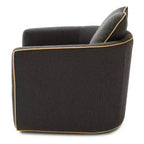 Christopher Knight Home Rena Poltrona Girevole Accent con Rivestimento in Bouclé e Struttura in Ferro Moderno a 360°
