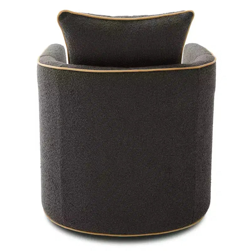 Christopher Knight Home Rena Poltrona Girevole Accent con Rivestimento in Bouclé e Struttura in Ferro Moderno a 360°