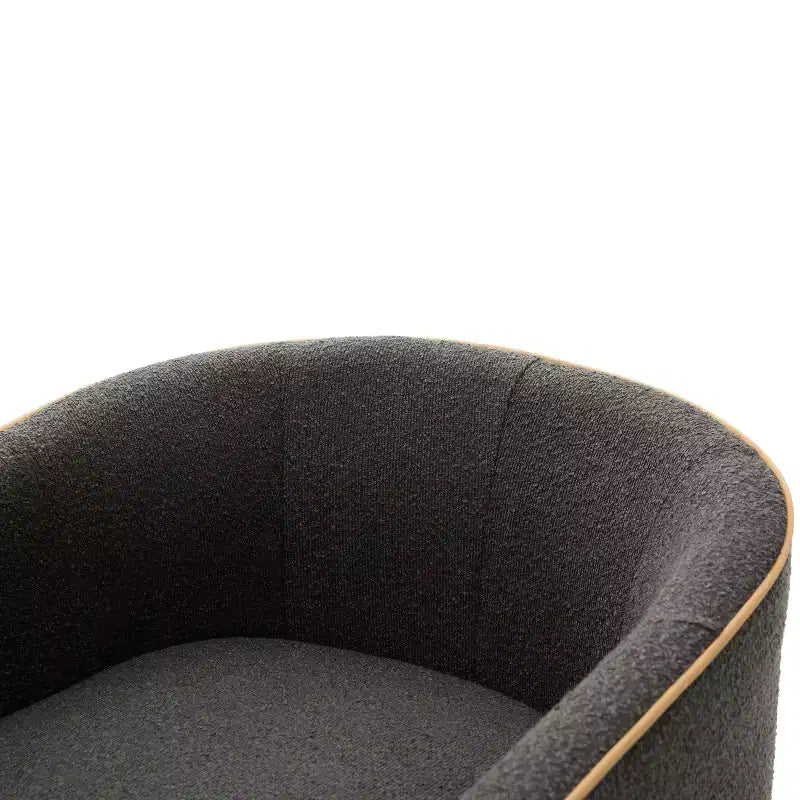 Christopher Knight Home Rena Poltrona Girevole Accent con Rivestimento in Bouclé e Struttura in Ferro Moderno a 360°