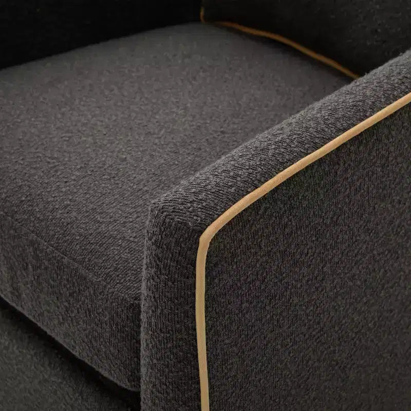 Christopher Knight Home Rena Poltrona Girevole Accent con Rivestimento in Bouclé e Struttura in Ferro Moderno a 360°