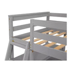 Letto a soppalco GDFStudio Garcia in legno con scrivania e mensole, due cassetti integrati