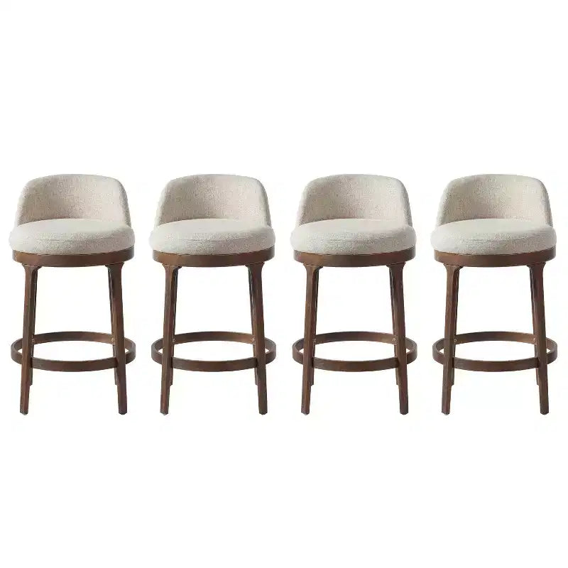 Sgabelli da Bar Imbottiti Christopher Knight Home Tadashi Modern in Legno di Gomma (Set di 4)