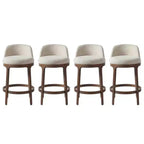 Sgabelli da Bar Imbottiti Christopher Knight Home Tadashi Modern in Legno di Gomma (Set di 4)