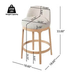 Sgabelli da Bar Imbottiti Christopher Knight Home Tadashi Modern in Legno di Gomma (Set di 4)