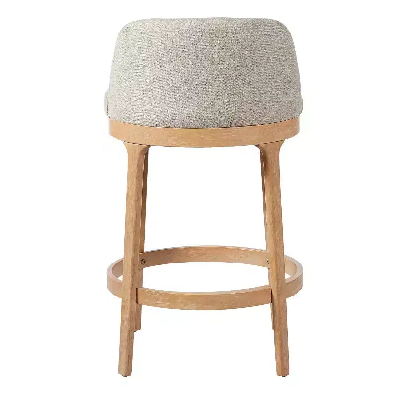 Sgabelli da Bar Imbottiti Christopher Knight Home Tadashi Modern in Legno di Gomma (Set di 4)