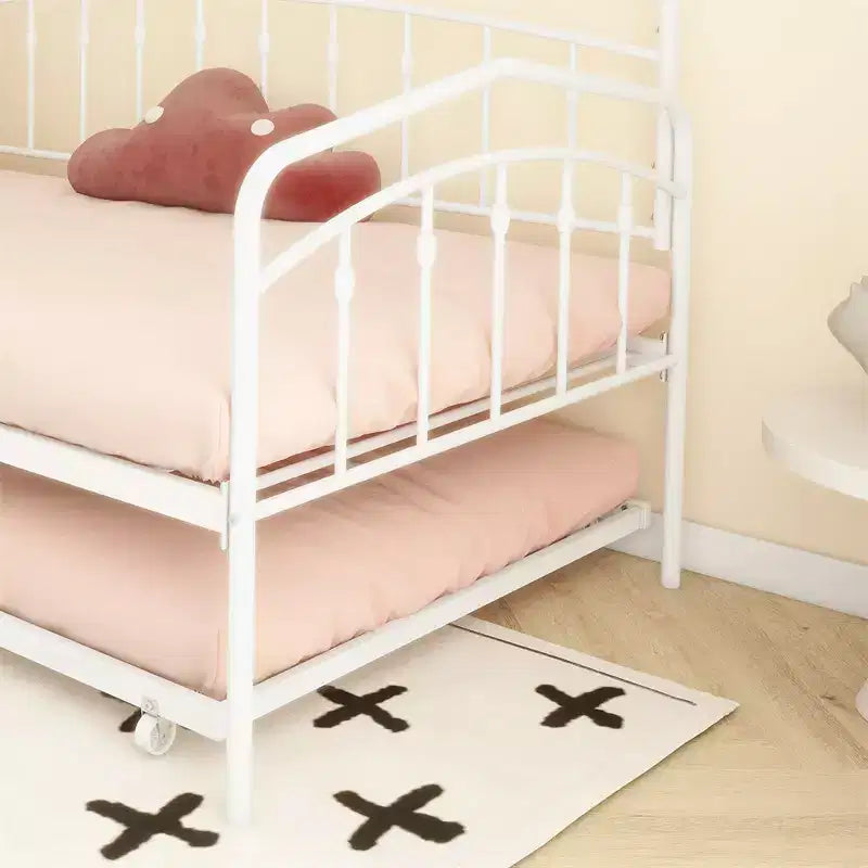 Divano letto singolo con letto estraibile, Divano letto in metallo con letto estraibile singolo, Divano letto con supporto a doghe in metallo, Divano letto industriale, Nessuna necessità di rete a molle