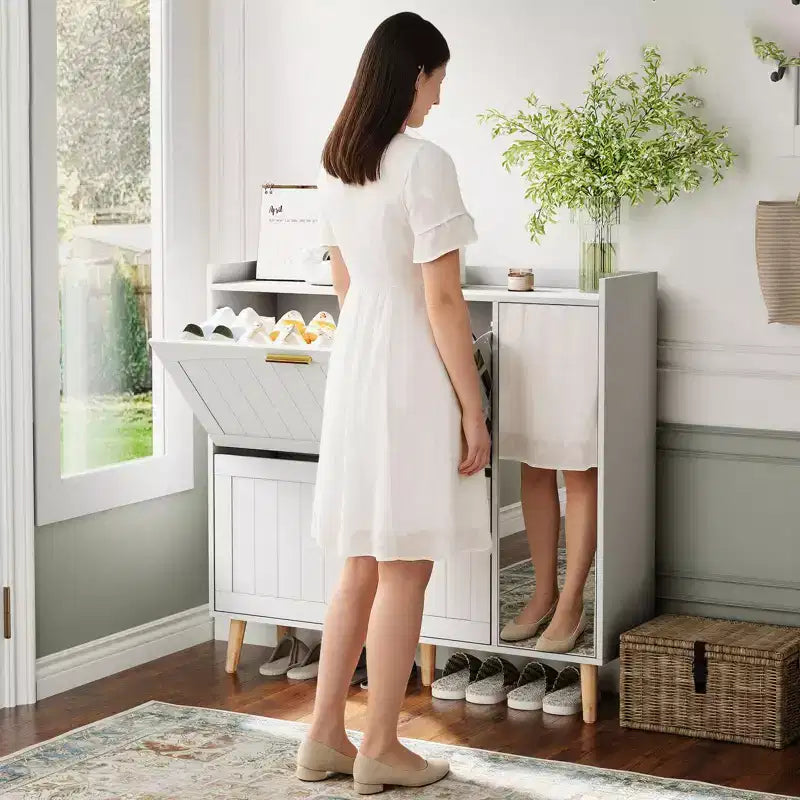 Armoire de rangement avec étagères réglables pour entrée, chambre, salon