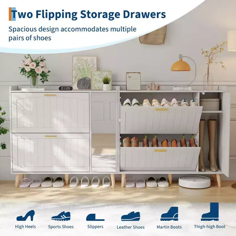 Armoire de rangement avec étagères réglables pour entrée, chambre, salon