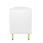 JVNOXK Mobile TV moderno bianco caldo da 180 cm, adatto per TV da 80 pollici, quattro cassetti per una comoda conservazione, adatto per soggiorni e camere da letto