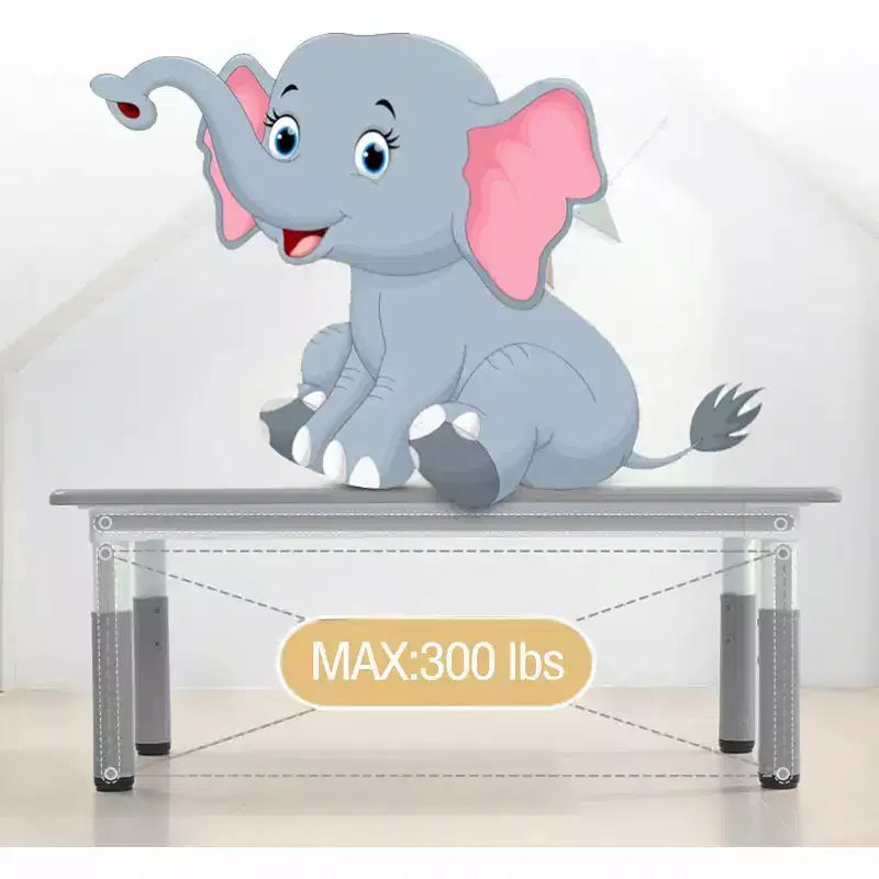 Set Tavolo e Sedie per Bambini, Tavolo da Disegno e Artigianato per Bambini Regolabile in Altezza con 6 Sedie per Età 2-10 Anni, Max 136 kg, Tavolo Attività per Bambini per Aula, Casa