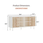 Buffet en bois dur de style médiéval avec portes coulissantes, parfait comme meuble TV, rangement ou armoire décorative dans le salon.