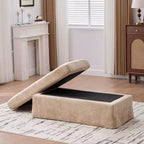 TUYOHW 46 Panchina moderna ottomana con panca imbottita in ciniglia per ingresso con robuste gambe in metallo, panca da fondo letto per soggiorno, ingresso